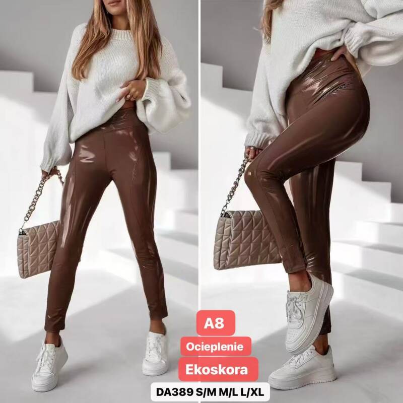 Leginsy skórzane damskie Roz S-XL, 1 Kolor .Paczka  szt